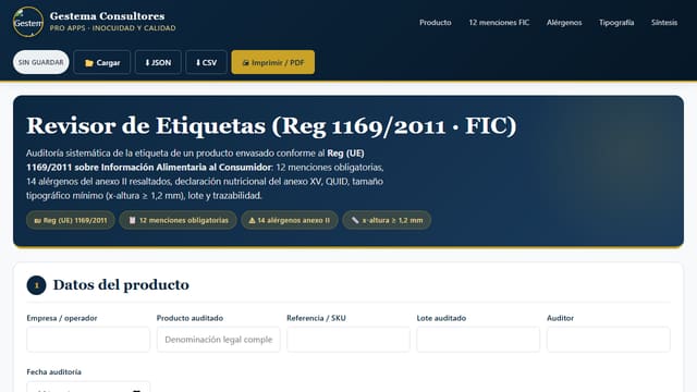 Revisor de Etiquetas FIC