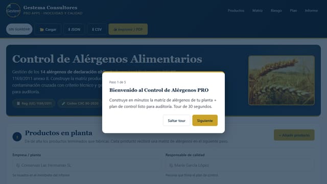 Control de Alérgenos