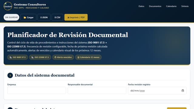 Planificador Revisión Documental