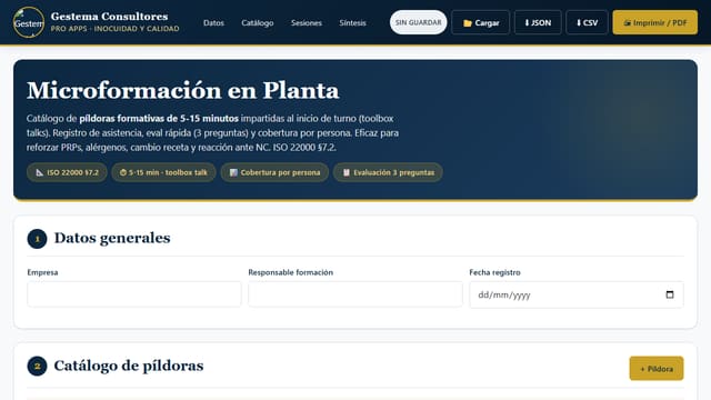 Microformación en Planta