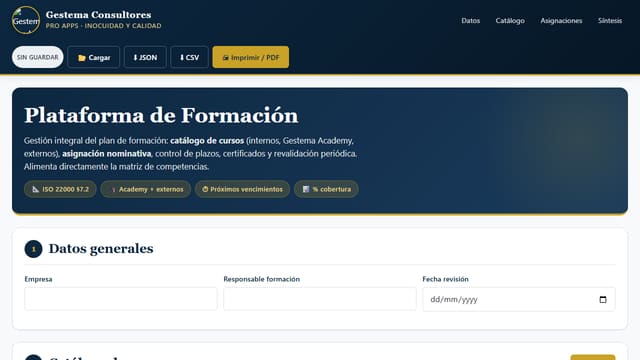 Plataforma de Formación