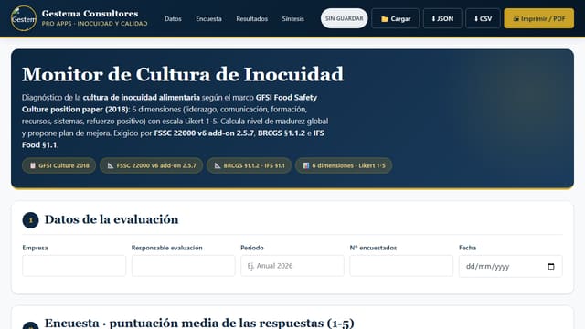 Monitor Cultura Inocuidad