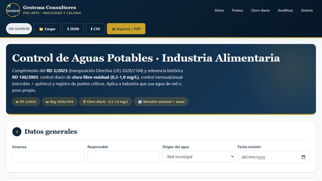 Control de Aguas Potables