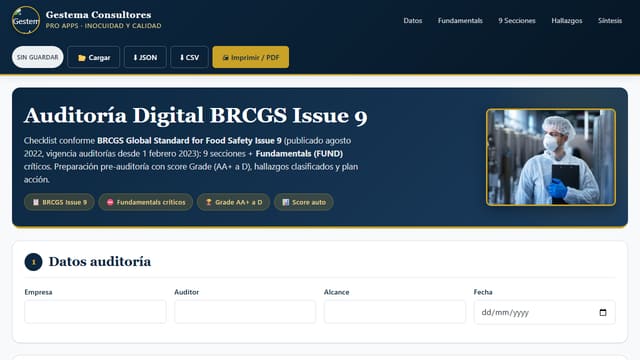 Auditoría Digital BRCGS Issue 9