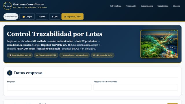 Control Trazabilidad de Lotes