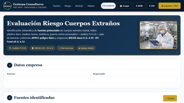 Evaluación Riesgo Cuerpos Extraños